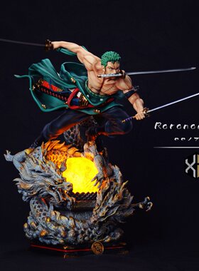 【现货】 XZ 最强 索隆 海贼王 草帽团 带灯 限量gk手办模型雕像