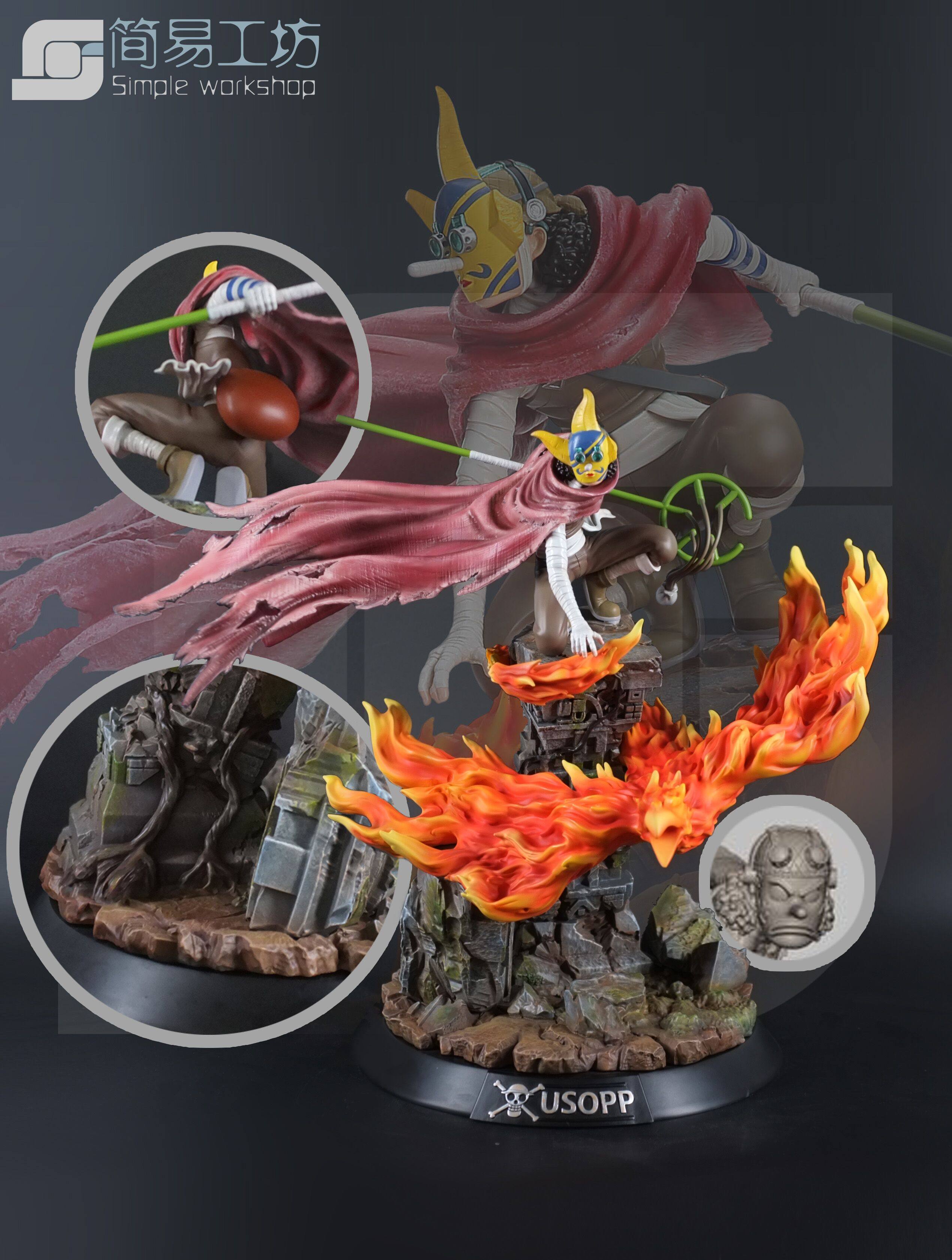 【现货】海贼王 GK 简易工坊 司法岛乌索普 POP比例 SD模型雕像