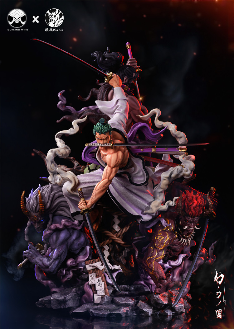 【现货】燃风 流风 和之国 鬼神剑豪 索隆 手办雕像【漫迷坊】