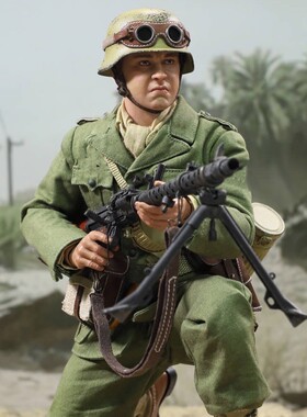 现货 DID  D80158 北非机枪手mg34比亚斯  1/6 可动关节兵人模型