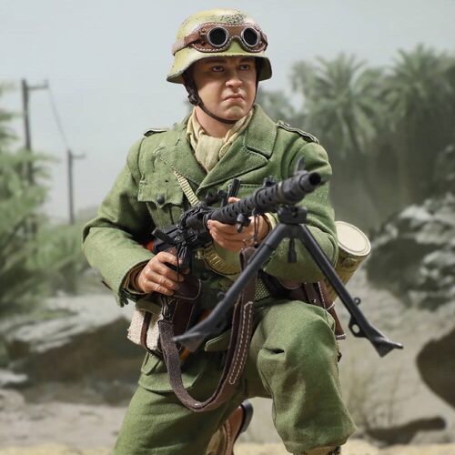 现货 DID  D80158 北非机枪手mg34比亚斯  1/6 可动关节兵人模型