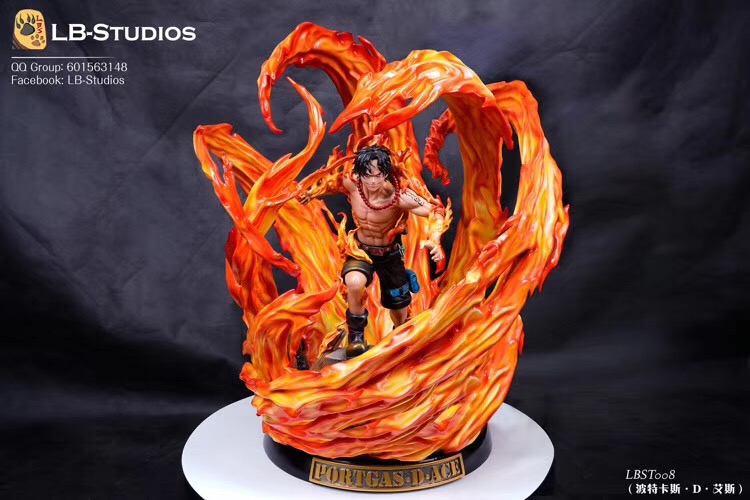 【现货】LBS SHCC会场限定 1/4火拳 艾斯 海贼王 gk雕像 手办模型