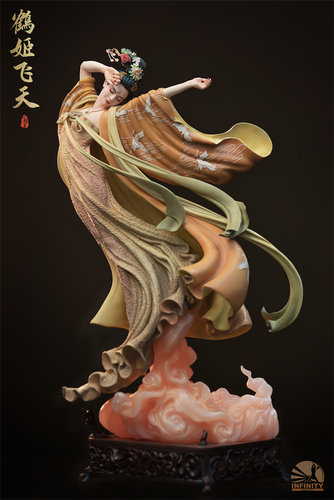 现货开天工作室小雅系列鹤姬雕像