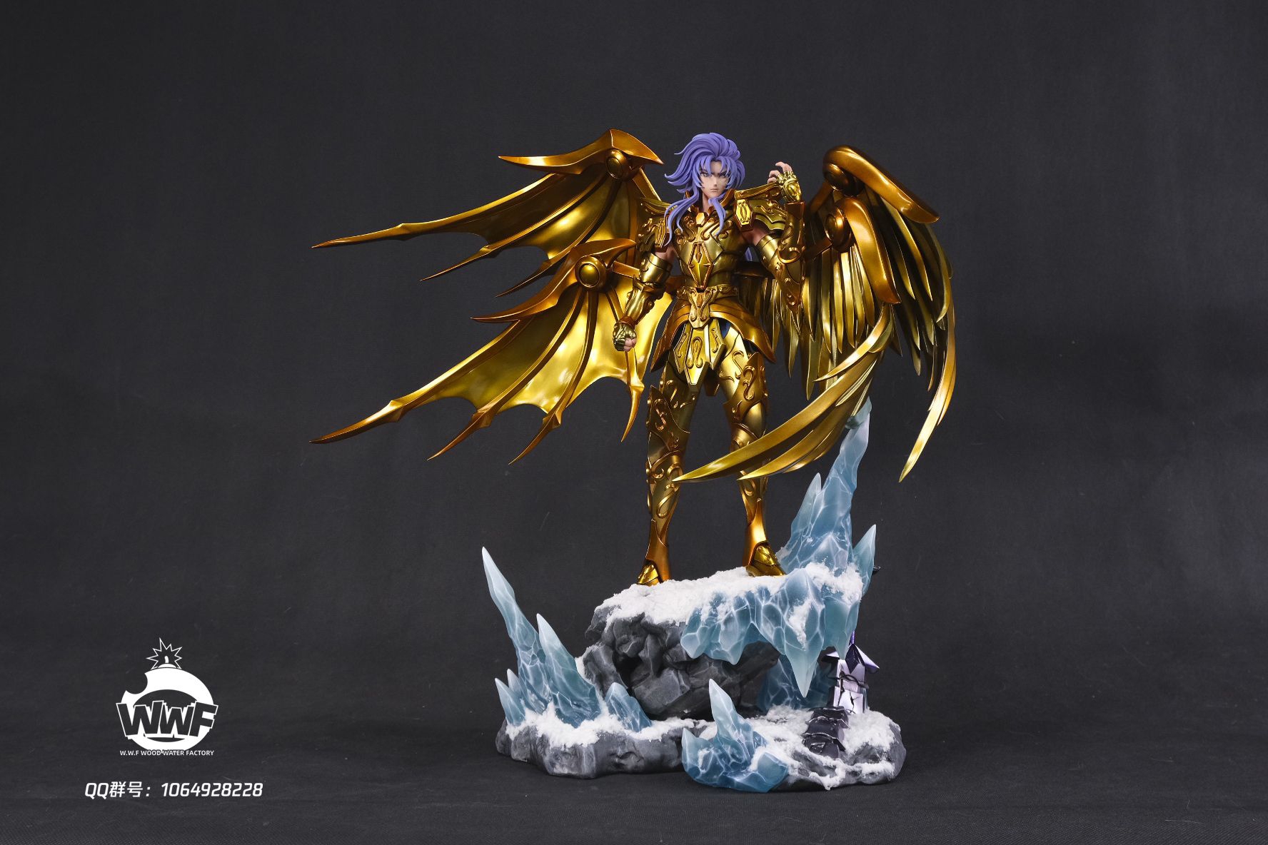 【现货】WWF 圣斗士黄金魂 神黄金 双子座 撒加 GK雕像【漫迷坊】