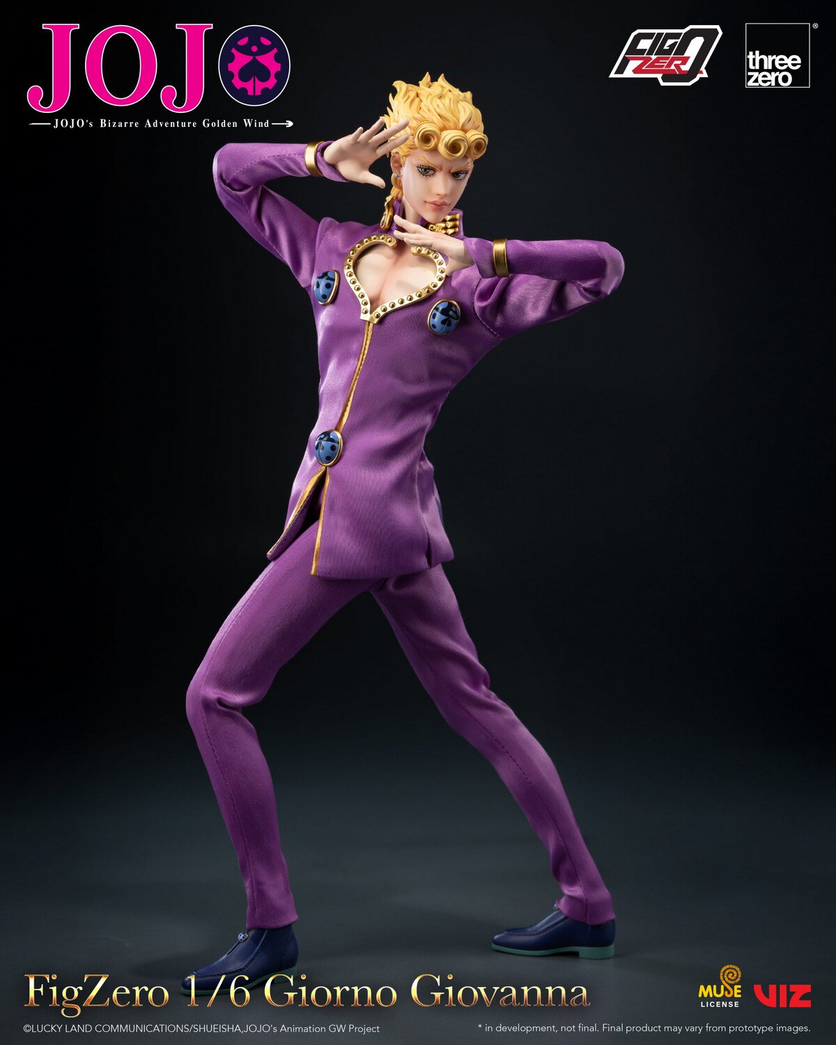 Threezero 1/6 JOJO的奇妙冒险 黄金之风 乔鲁诺．乔巴拿 3Z0657