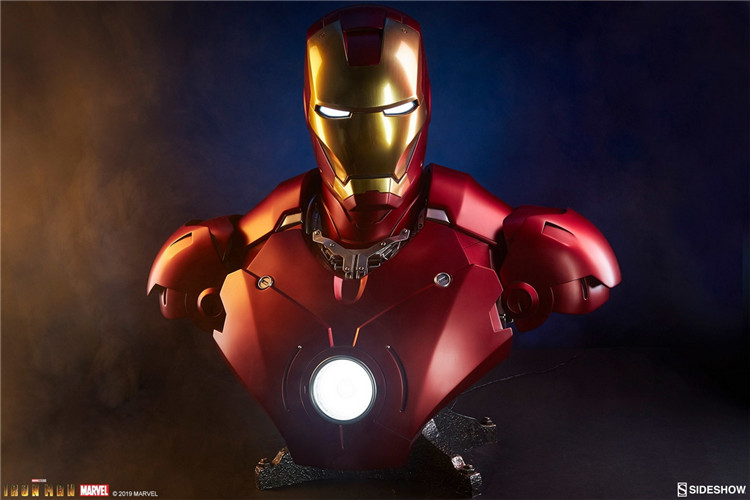 【现货】Sideshow 400329 1/1 钢铁侠 Iron Man MK3 胸像 GK雕像