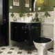 橄榄绿花砖卫生间浴室瓷砖几何图案走廊阳台拼花地砖厕所墙砖 法式