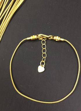 沙金古法金万能手链古法绳延长手镯dix饰品配件制作可穿珠子手镯