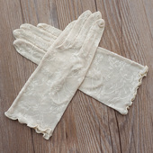 冰丝蕾丝提花透气手套触屏短款 克拉斯卡女士夏季 薄款 出行遮阳