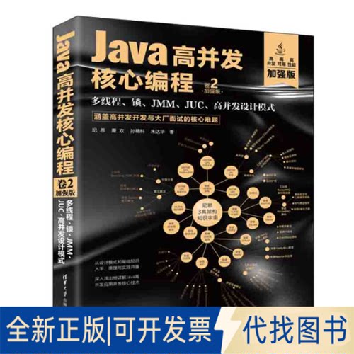正版全新Java高并发核心编程 卷2（加强版）：多线程、锁、JMM、JUC、高并发设计模式9787302620983尼恩清华大学出版社2022-11-01