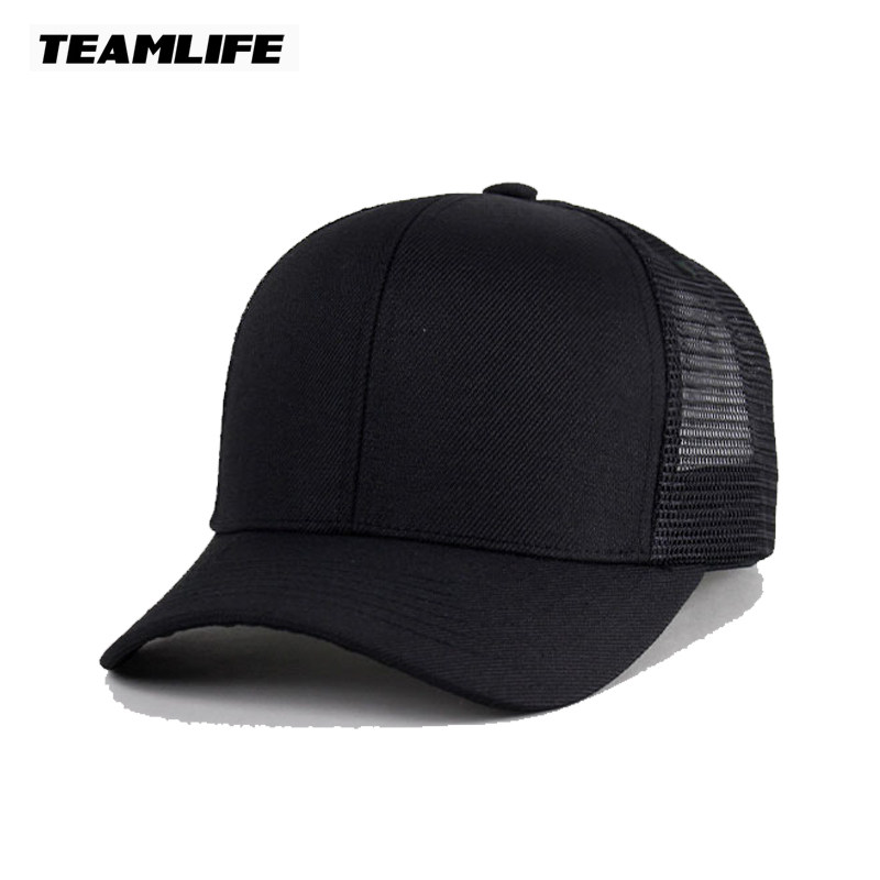 韩国Teamlife拼接纯色网帽