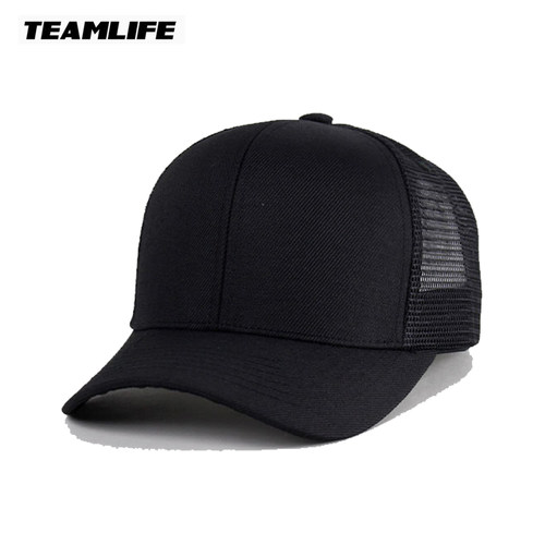 韩国Teamlife拼接纯色网帽