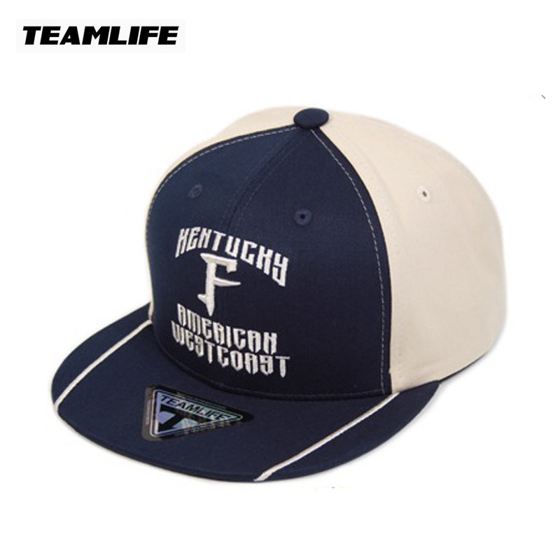 韩国正品Teamlife韩版刺绣休闲嘻哈帽子男女街头时尚潮流平檐帽子