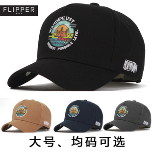 韩国Flipper棒球帽男女春夏硬顶鸭舌帽大号码 高顶谢霆锋同款 帽子