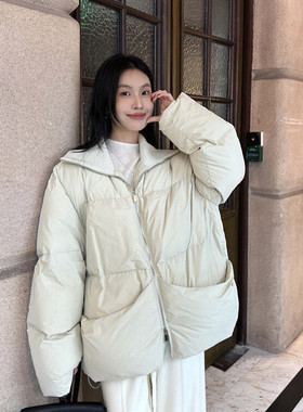 DIGM广州十三行女装2025秋冬国标90白鸭绒翻领外套羽绒服女39004