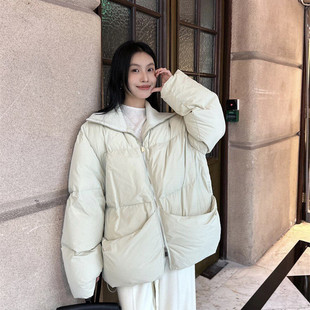 DIGM广州十三行女装2025秋冬国标90白鸭绒翻领外套羽绒服女39004