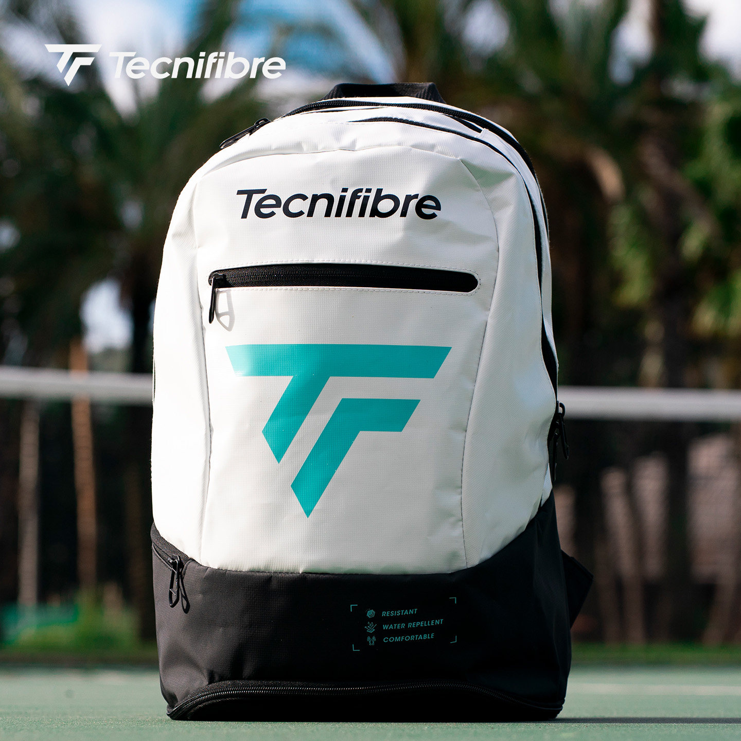 Tecnifibre泰尼飞 WHITE-BLUE网球包壁球包双肩背包独立鞋仓 - 实物图