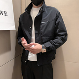 秋季新款社会小伙立领夹克外套男黑JK25-P88-控118，男装夹克，电商A370