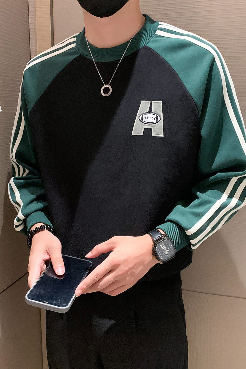 秋季新款个性潮牌撞色卫衣男潮牌W38-P65,男装卫衣,电商A370