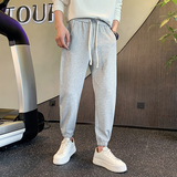 秋季新款社会小伙男士休闲运动裤束脚哈伦裤小脚裤男X618P50-控7，男装休闲裤，电商A370