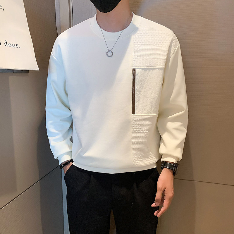 秋季新款潮牌圆领套头卫衣男W33-P65,男装卫衣,电商A370