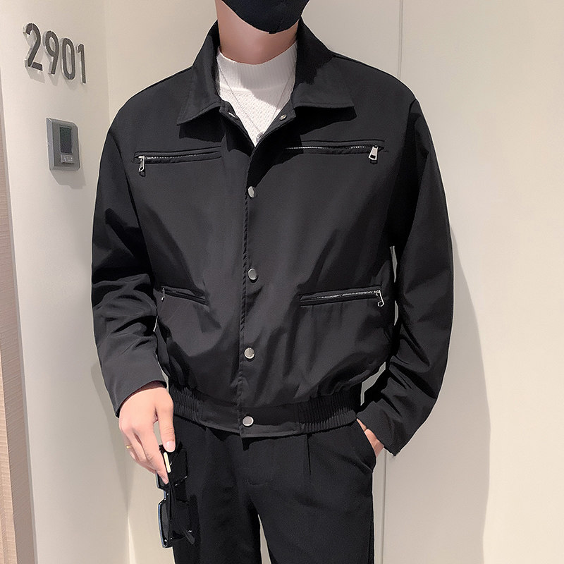 秋冬新款个性潮牌翻领夹克男JK56-P88图片