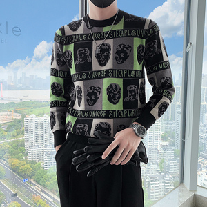 MY15-P60-控90-社会小伙秋冬新款圆领套头潮牌针织衫毛衣男图片