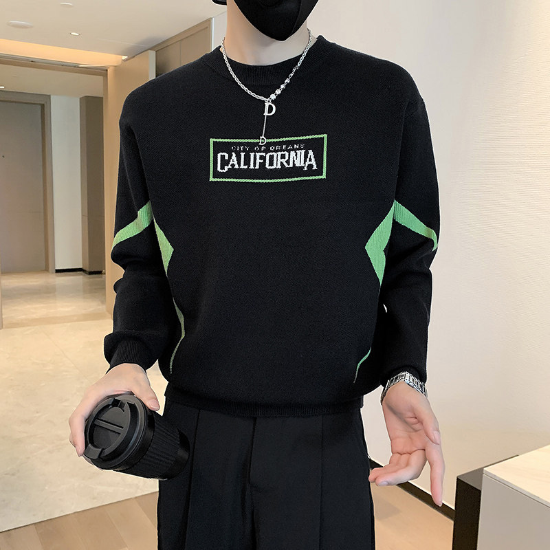 店主秋冬新款圆领套头针织毛衣打底衫男潮MY218-P68-控98,男装针织衫/毛衣,电商A370