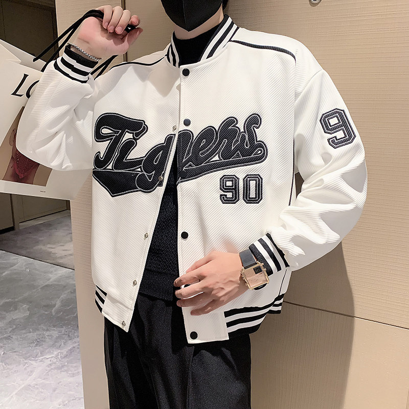 JK26-P98-控138秋冬新款社会小伙机车服棒球服男夹克外套白2,男装夹克,电商A370