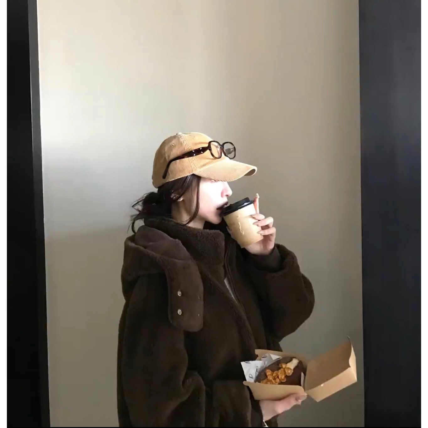 '北美白女新宠'宁艺卓同款皮草