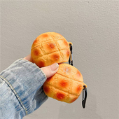 2代防摔硅胶盒5代软壳 3代趣味潮AirPods1 个性 创意菠萝包AirPods耳机壳适用airpodspro2苹果无线蓝牙保护套2