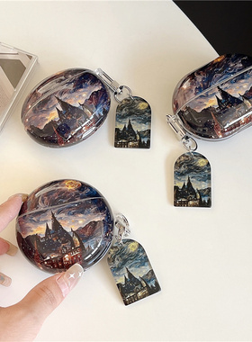 创意艺术梵高油画freebuds5i保护套6i/4e防摔盒6i适用华为7i蓝牙耳机clip/2保护套freebudspro3硅胶se2se3潮