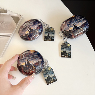 创意艺术梵高油画freebuds5i保护套6i/4e防摔盒6i适用华为7i蓝牙耳机clip/2保护套freebudspro3硅胶se2se3潮