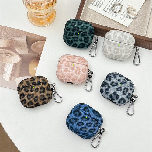 个性豹纹毛呢适用AirPods4保护套