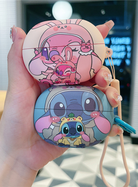 卡通情侣史迪仔安琪7i适用华为4代se4耳机壳freebudspro3无线蓝牙保护套pro2防摔5i硅胶软壳4E女clip潮se2/6i