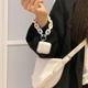 撞色奶白手链适用AirPods4代保护套二代Pro3苹果无线蓝牙耳机盒airpodspro2女款 透明硅胶壳345代硅胶软壳简约