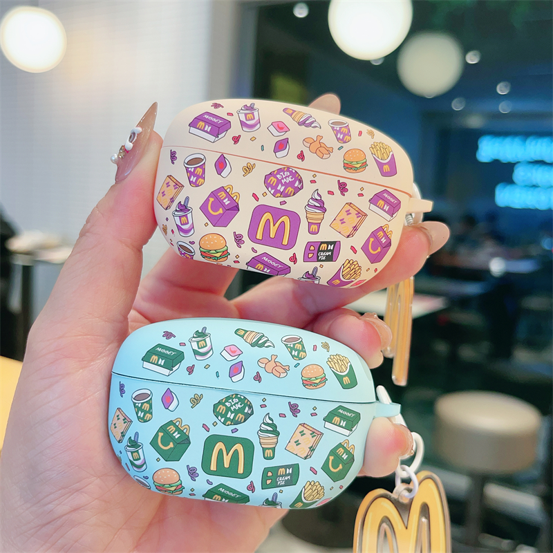 创意趣味麦当劳零食菜单耳机壳