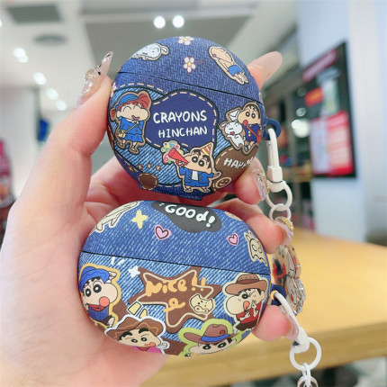 牛仔蜡笔小新适用华为freebuds6i7i蓝牙耳机壳Pro5i硅胶freebudsPro3/Pro4保护套clip2软壳se4/se3卡通4e/arc