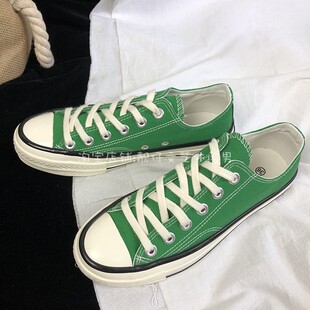 子男1970s草绿色低帮帆布鞋 原宿ulzzang百搭鞋 复古板鞋 2026春新款