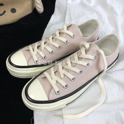 低帮春季学生经典款系带帆布鞋子