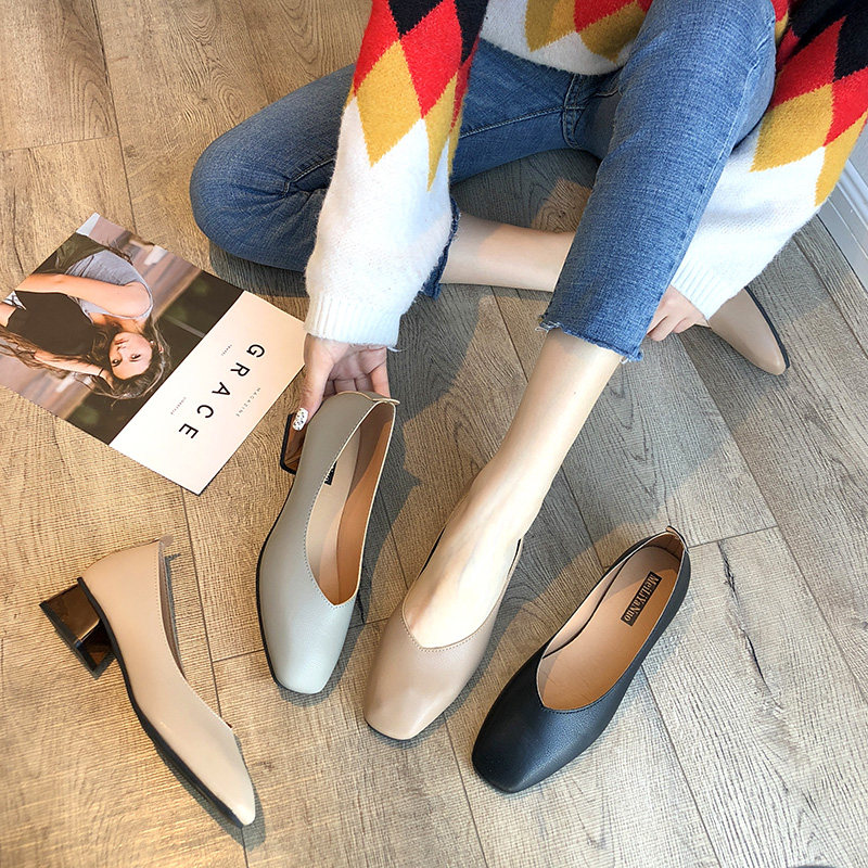Single shoe girl 2022 Spring Net Red Women's Shoes British style Versatile With crude High-heeled shoes grandma Mary Work shoesin the Women's Shoes, Low shoes  category - from Buy2taobao.com to provide professional Taobao agent buy service