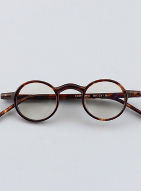 日本进口赛璐珞日本进口小圆形眼镜框男手工眼镜架近视镜框10117