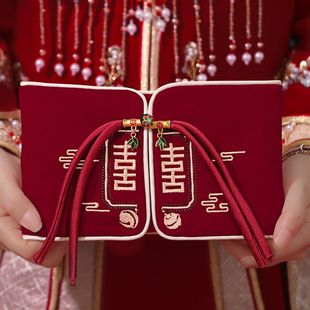 结婚专用高档封红包大父母布费艺一对红包新款改口包袋万元敬茶20