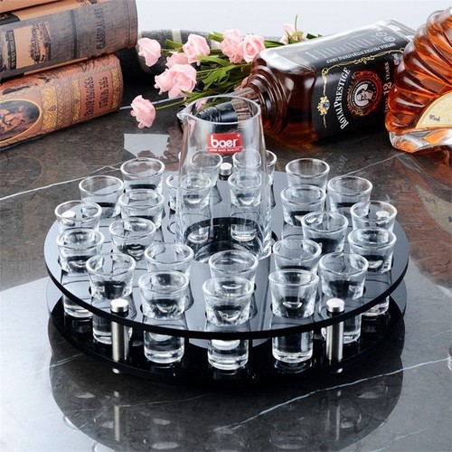洋酒杯架一口杯15ml旋转子弹杯架洋酒酒架KTV酒吧酒馆酒具套装