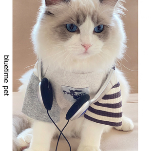 心动男生 比熊T恤布偶猫衣服防掉毛纯棉 宠物衣服春夏薄款 泰迪春装