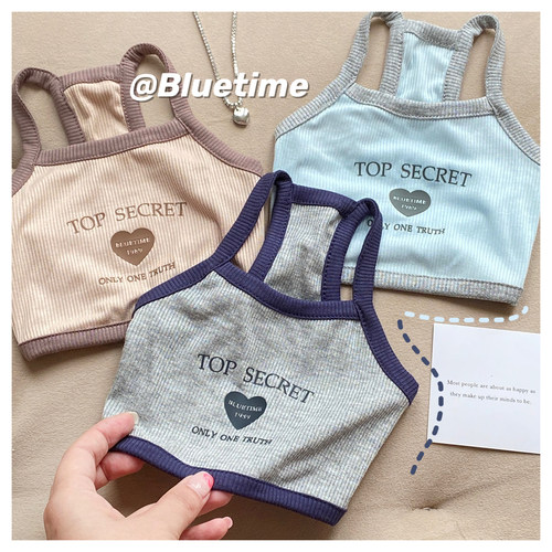 bluetime猫狗莫代尔吊带降温透气