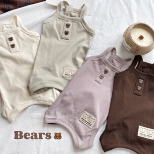 栗子松饼～秋季 四脚家居空调服 宠物包肚衣纯棉猫狗睡衣泰迪秋装