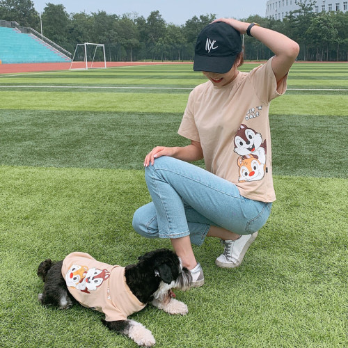 可爱花栗鼠夏季狗狗衣服