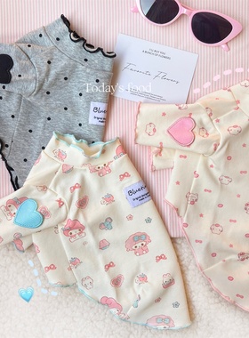 比个心～韩系小狗衣服纯棉比熊博美内搭宠物打底衫猫咪秋装甜美风