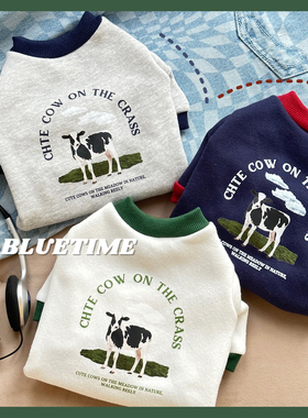 奶牛牧场！2025秋冬宠物衣服比熊博美吉娃娃保暖卫衣加绒小猫衣服